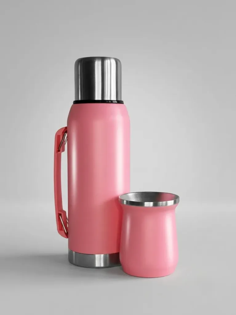 Termo con Mate Simil Stanley 1Lt (Blanco)