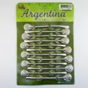 art. 510 Blister Bombilla Argentina bronce niquelado desarmable caño largo redondo