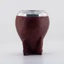 Mate uruguayo forrado en eco cuero con virola de alumnio