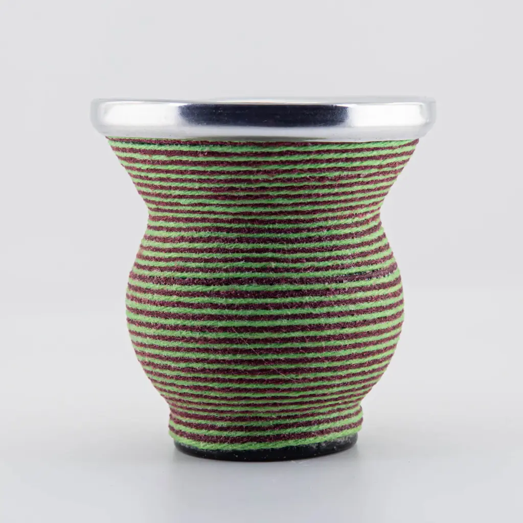 Mate de vidrio forrado en hilo