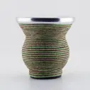 Mate de vidrio forrado en hilo