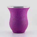 Mate de calabaza forrado en PVC con virola de aluminio