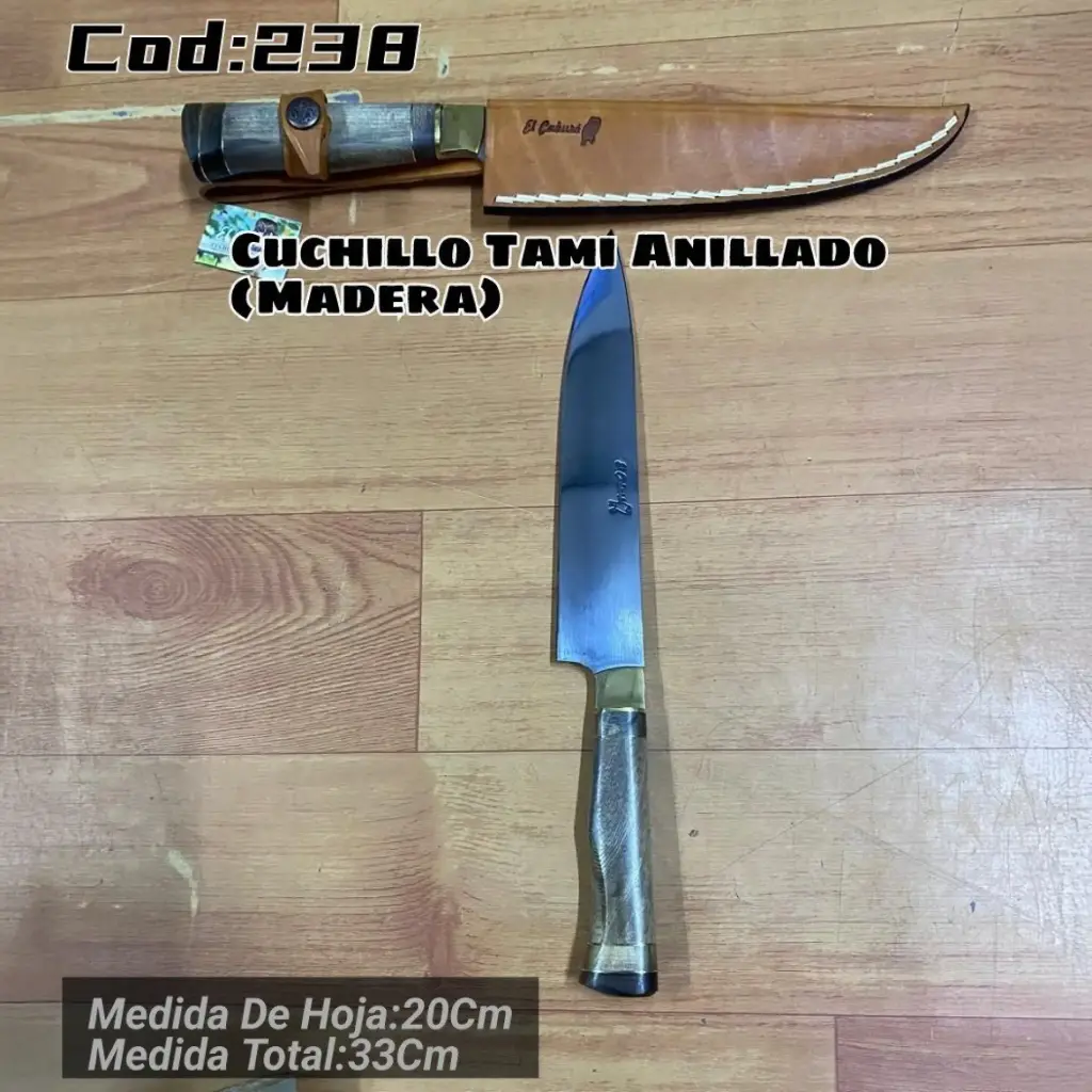 [c238] Cuchillo Tami Anillado (Con Botón. Madera)