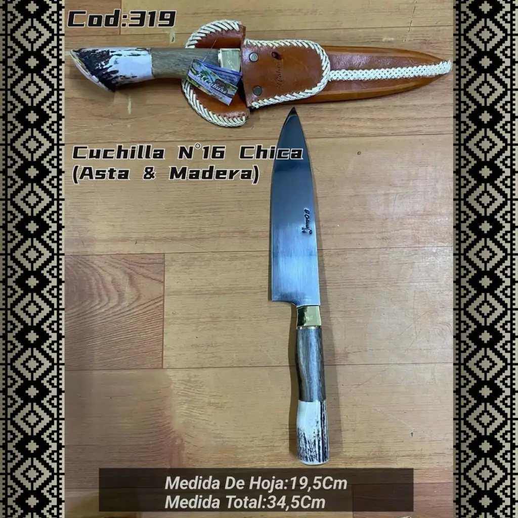 [c319] Cuchilla N°16 Chica (Madera y Asta)